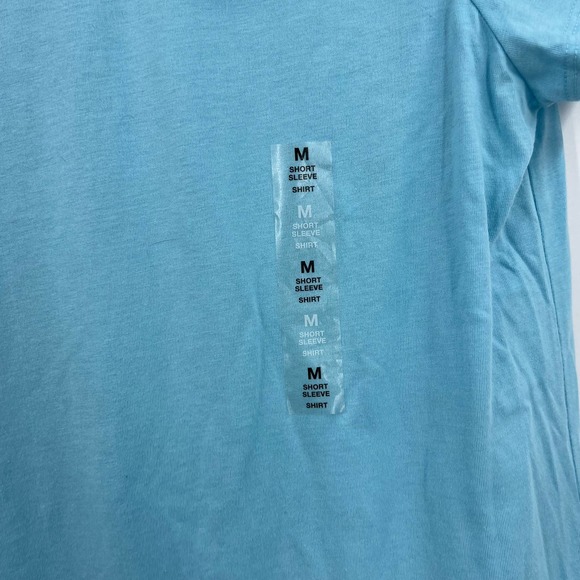 Charter Club Light Blue Cap Sleeve Tshirt V Neckline Women's Medium NEW NWT - Picture 5 of 7